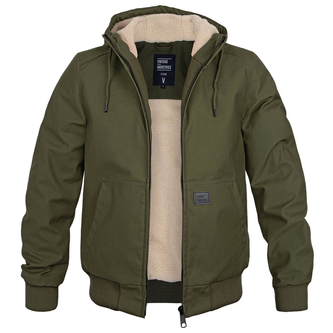Alfie | Men's Sherpa Lined Hooded Winter Bomber Jacket