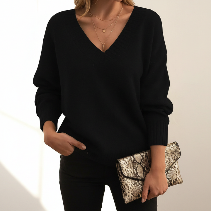 Angelina | Women's V-Neck Knit Jumper