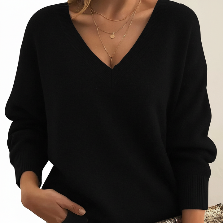 Angelina | Women's V-Neck Knit Jumper