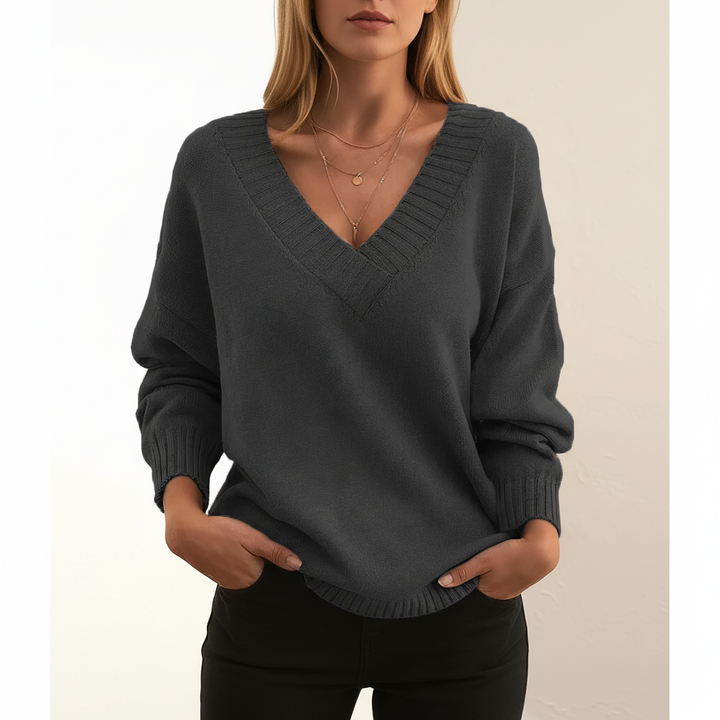 Angelina | Women's V-Neck Knit Jumper