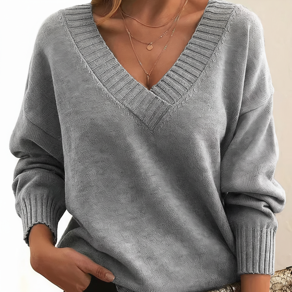 Angelina | Women's V-Neck Knit Jumper