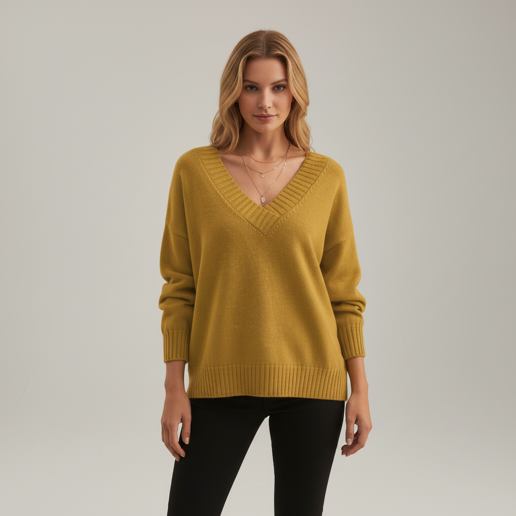 Angelina | Women's V-Neck Knit Jumper