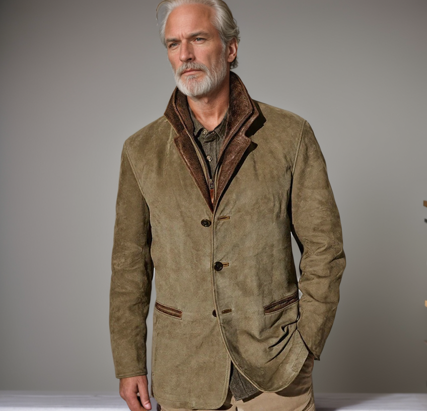 Bennett | Men's Button-Up Suede Jacket