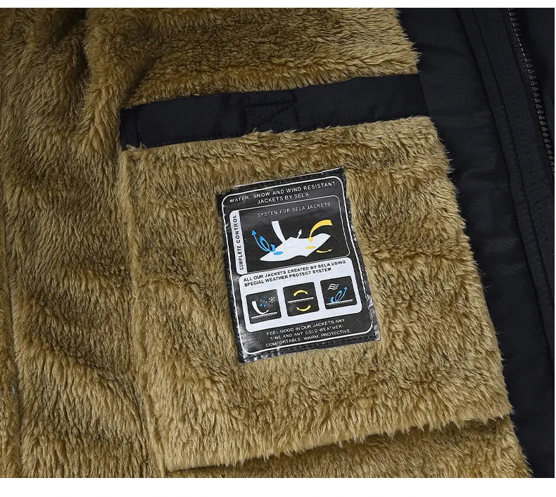 Callan | Men's Faux Fur Hooded Fleece Lined Winter Parka Jacket