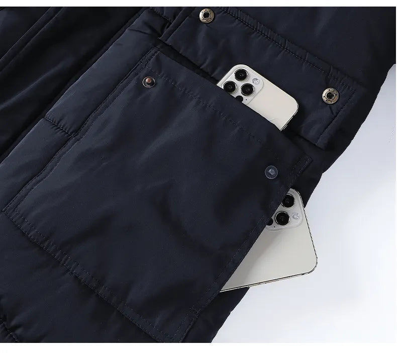 Callan | Men's Faux Fur Hooded Fleece Lined Winter Parka Jacket