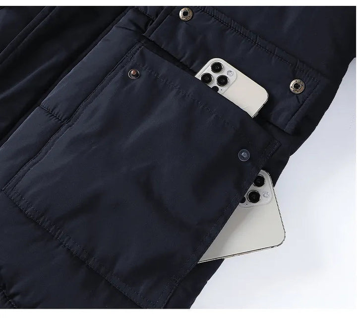 Callan | Men's Faux Fur Hooded Fleece Lined Winter Parka Jacket