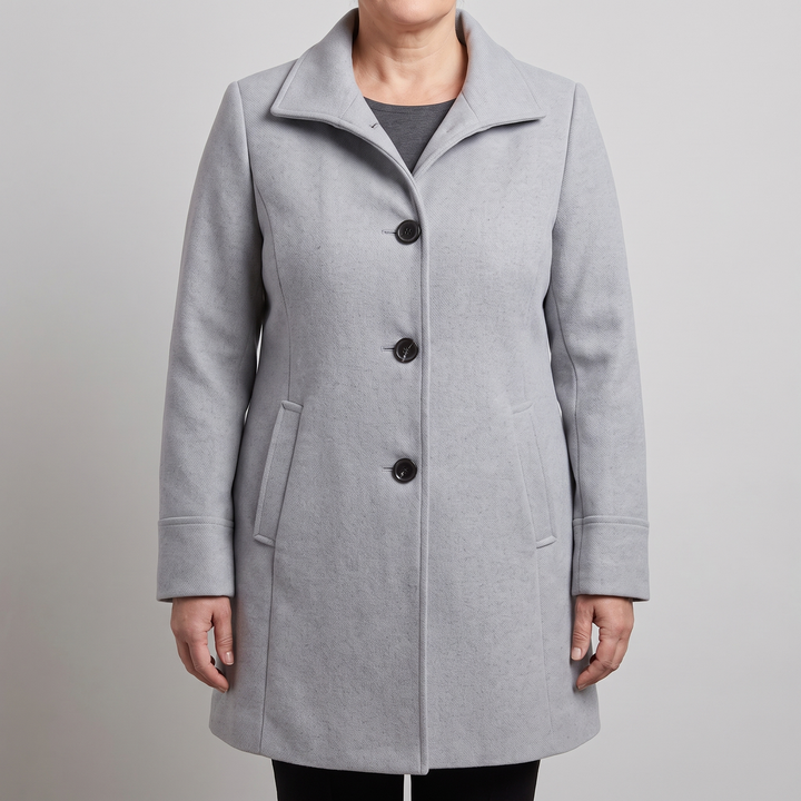 Cecilia | Women's Warm Wool Blend Single Breasted Winter Coat