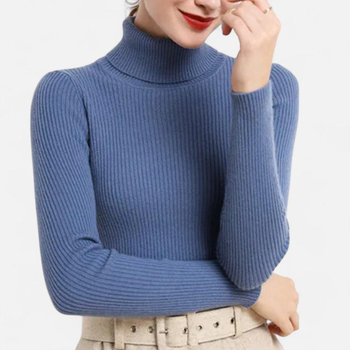 Charlotte | Women's Ribbed Slim Fit Turtleneck Jumper