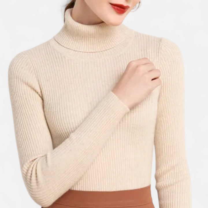 Charlotte | Women's Ribbed Slim Fit Turtleneck Jumper
