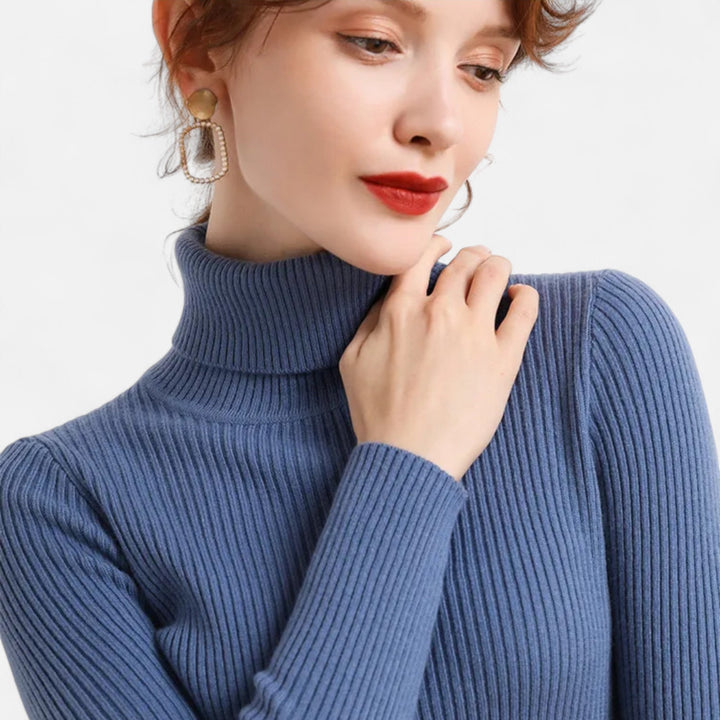 Charlotte | Women's Ribbed Slim Fit Turtleneck Jumper