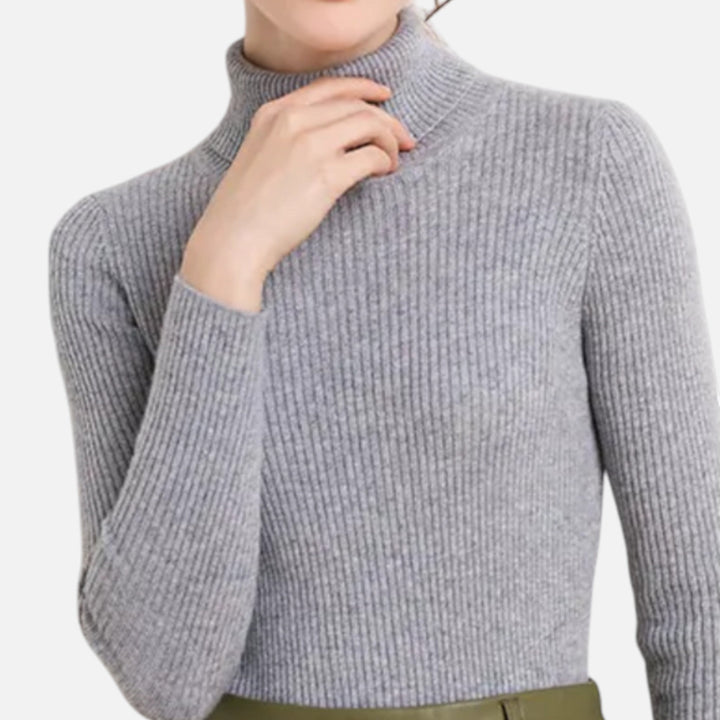 Charlotte | Women's Ribbed Slim Fit Turtleneck Jumper