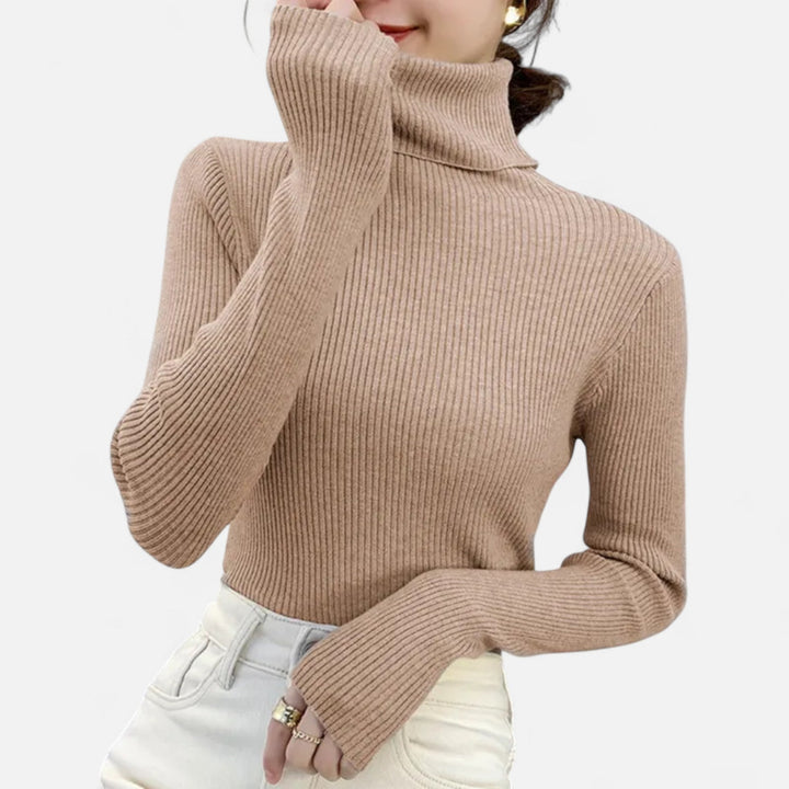 Charlotte | Women's Ribbed Slim Fit Turtleneck Jumper