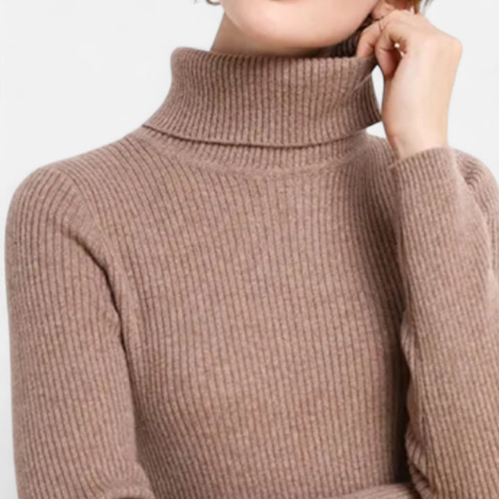Charlotte | Women's Ribbed Slim Fit Turtleneck Jumper