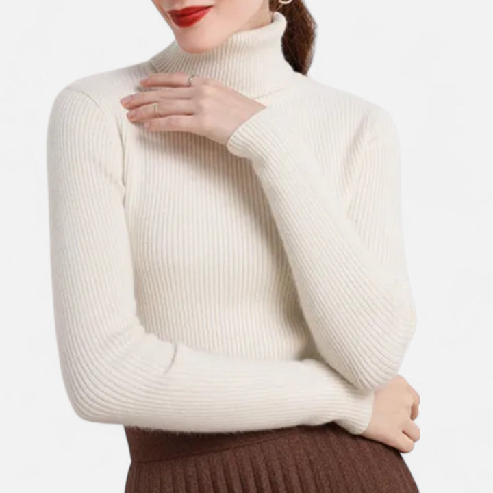 Charlotte | Women's Ribbed Slim Fit Turtleneck Jumper