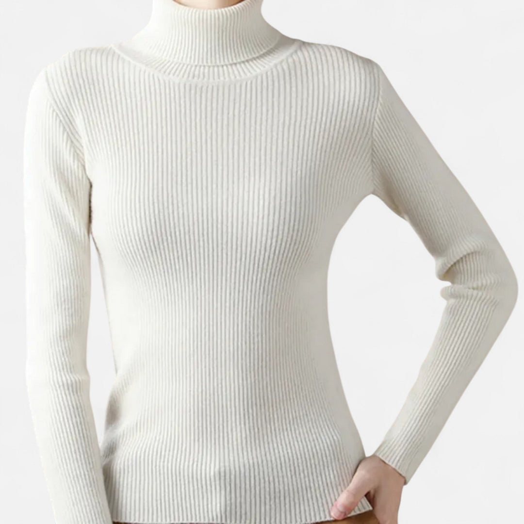 Charlotte | Women's Ribbed Slim Fit Turtleneck Jumper