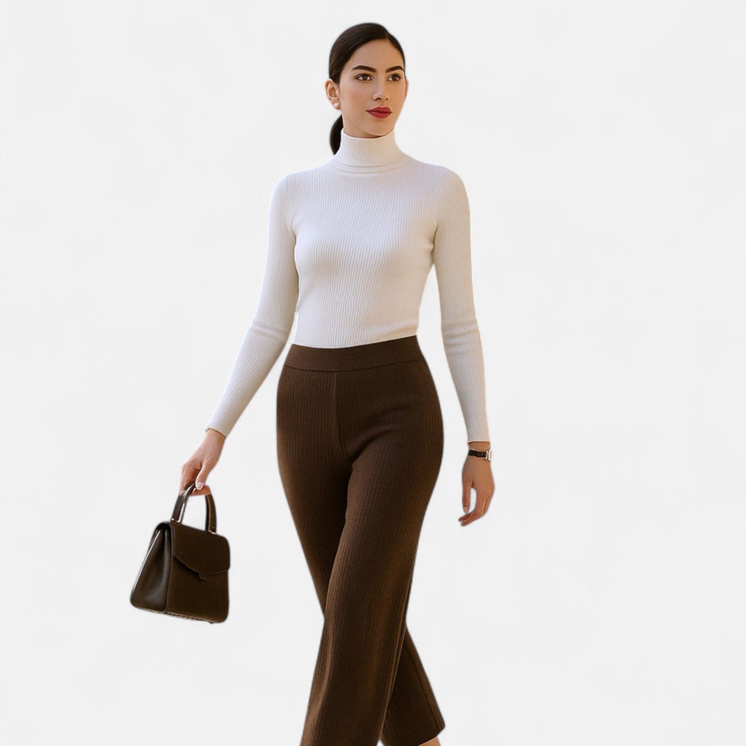 Charlotte | Women's Ribbed Slim Fit Turtleneck Jumper