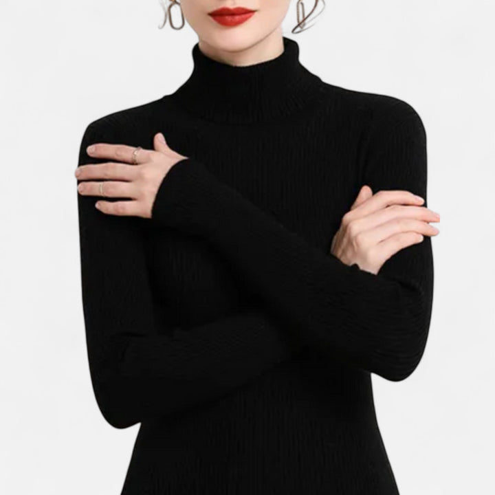 Charlotte | Women's Ribbed Slim Fit Turtleneck Jumper