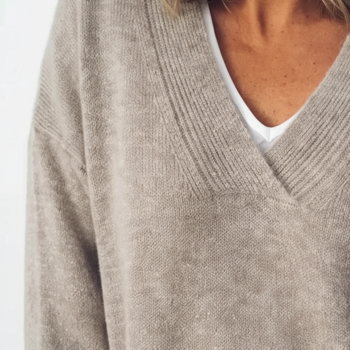 Charlotte | Women's V-Neck Relaxed Knit Jumper