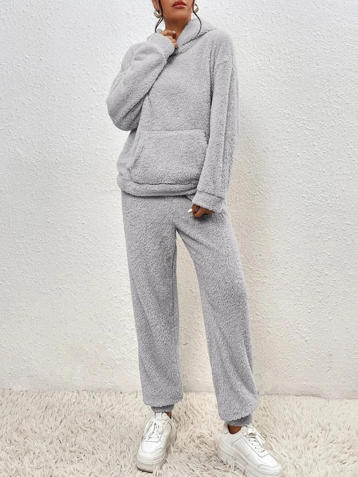 Delilah | Women's Teddy Fleece Hooded Loungewear Set