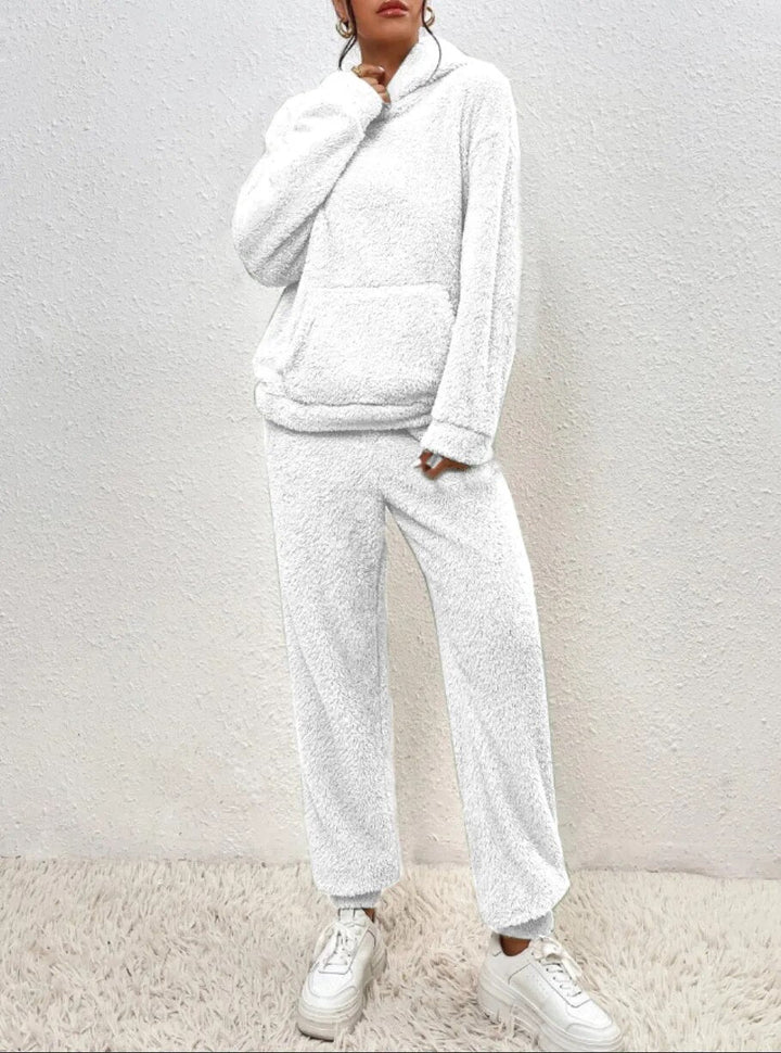 Delilah | Women's Teddy Fleece Hooded Loungewear Set