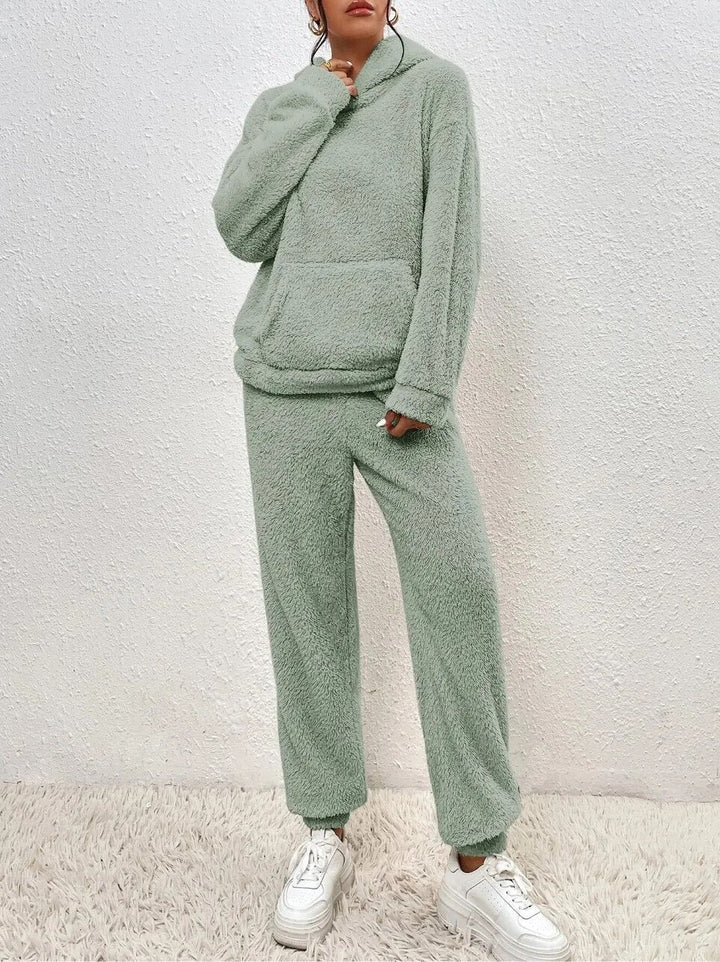 Delilah | Women's Teddy Fleece Hooded Loungewear Set