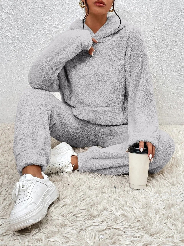 Delilah | Women's Teddy Fleece Hooded Loungewear Set