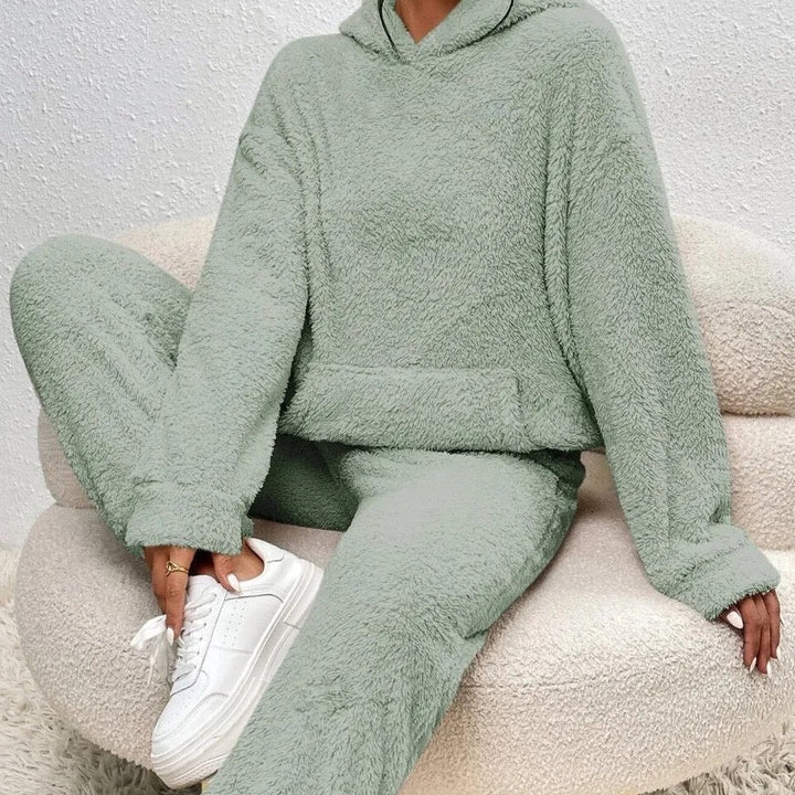 Delilah | Women's Teddy Fleece Hooded Loungewear Set