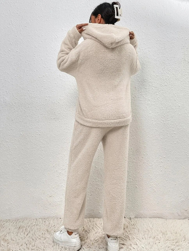 Delilah | Women's Teddy Fleece Hooded Loungewear Set