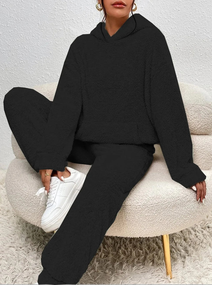 Delilah | Women's Teddy Fleece Hooded Loungewear Set