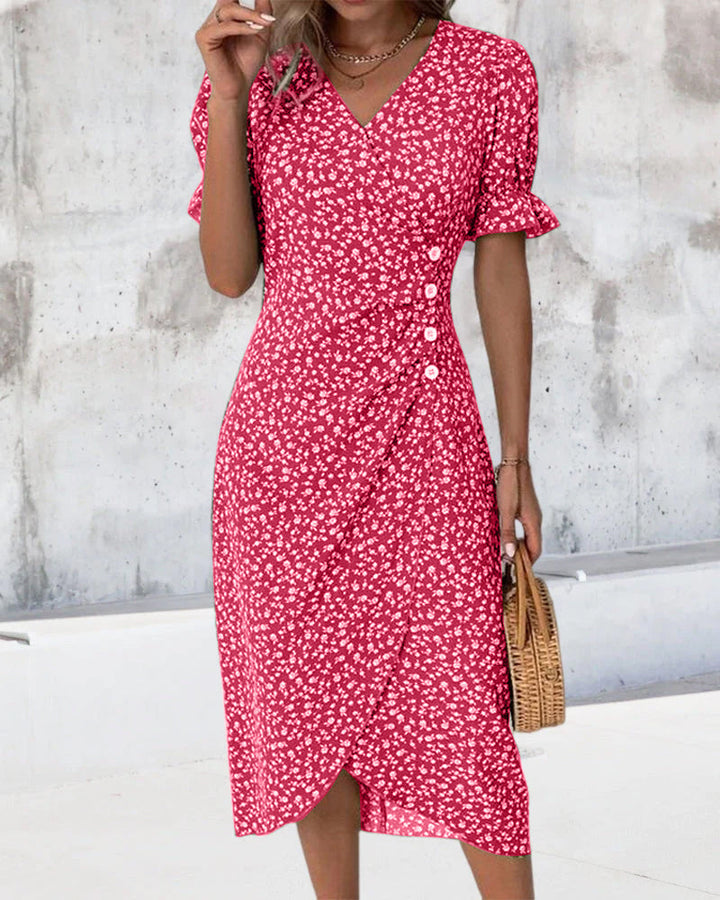 Ellie | Women's Floral Wrap Midi Dress