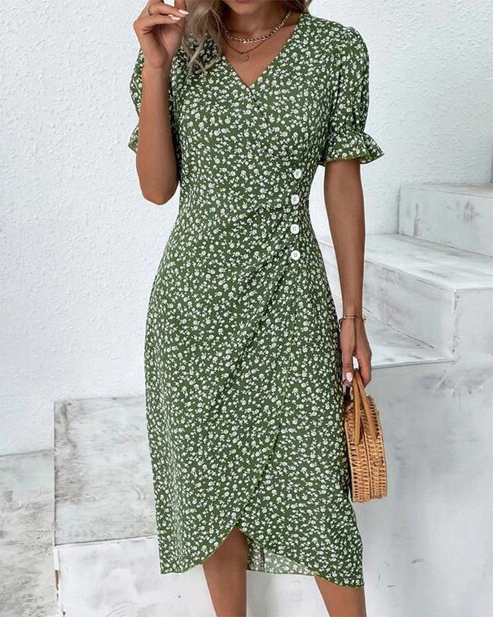 Ellie | Women's Floral Wrap Midi Dress