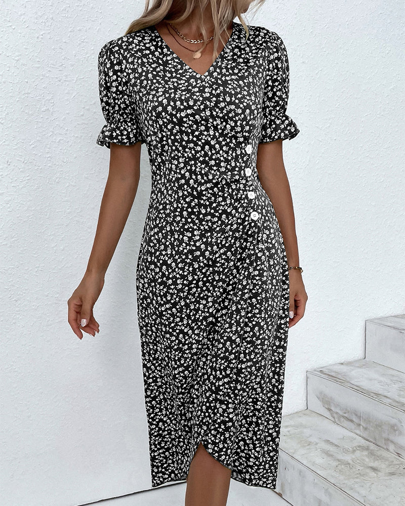 Ellie | Women's Floral Wrap Midi Dress