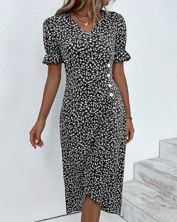 Ellie | Women's Floral Wrap Midi Dress