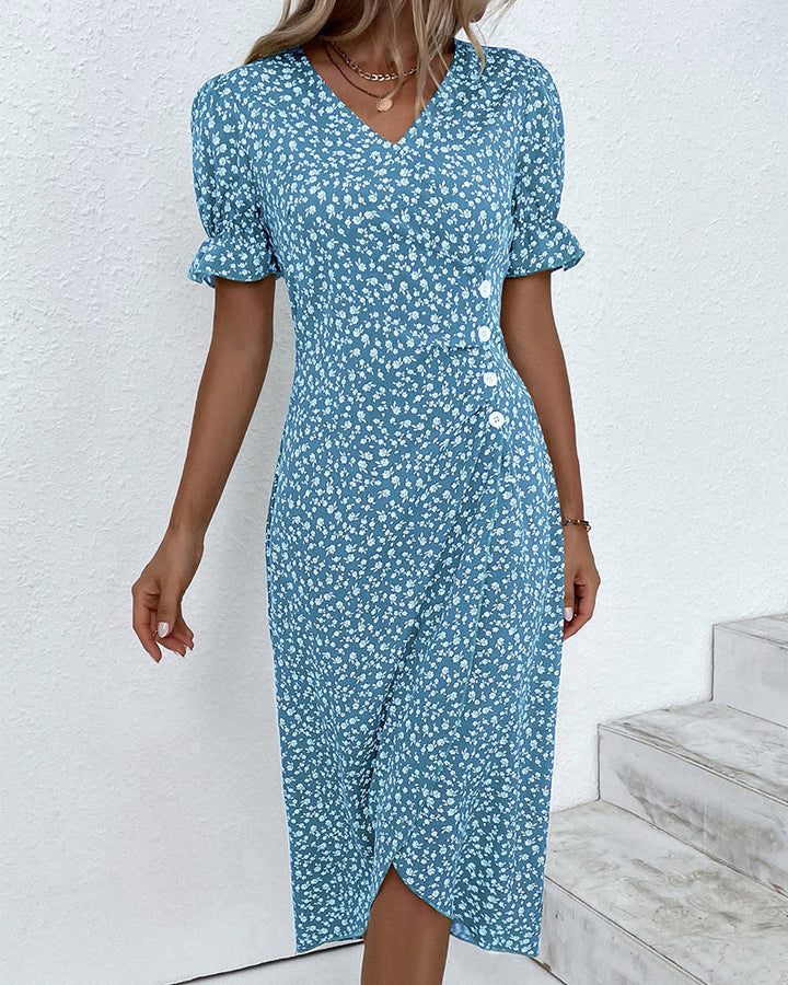 Ellie | Women's Floral Wrap Midi Dress