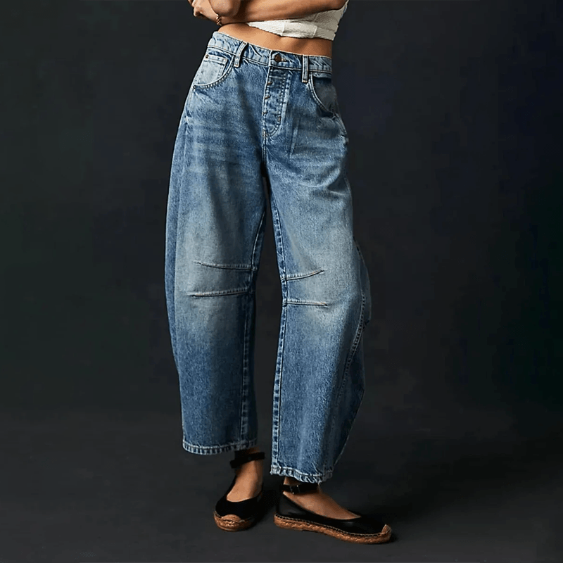 Ellie | Women's High Waisted Barrel Leg Jeans