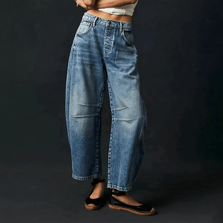 Ellie | Women's High Waisted Barrel Leg Jeans