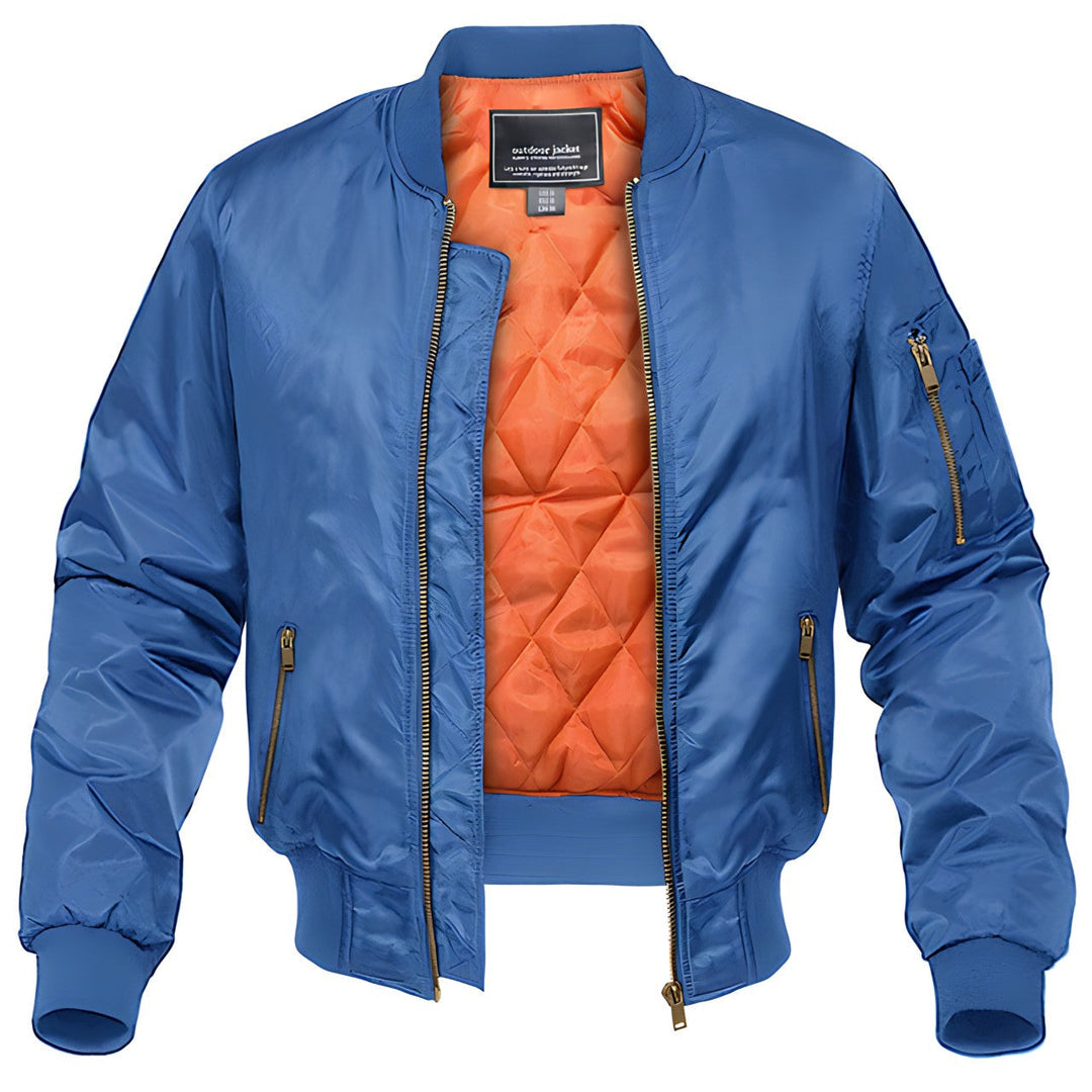 Fletcher | Men's Quilted Lined Zip-Up Bomber Jacket