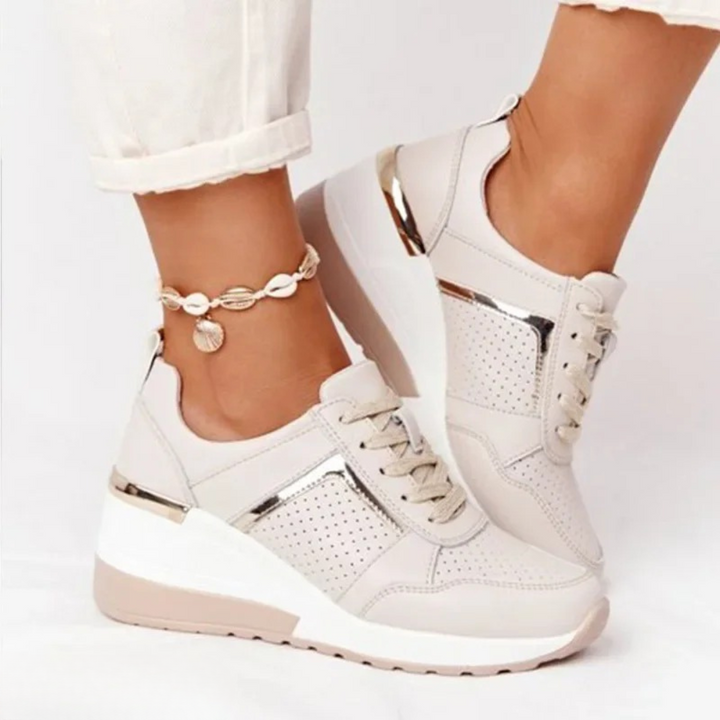 Freya | Women's Lace-Up Wedge Trainers