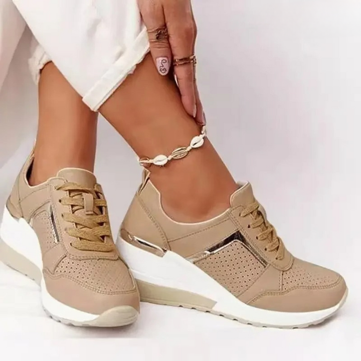 Freya | Women's Lace-Up Wedge Trainers