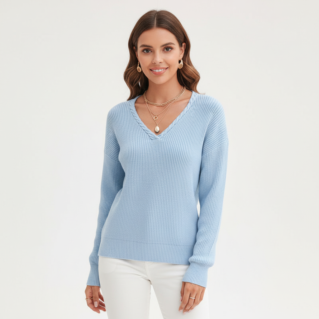 Freya | Women's V-Neck Knit Jumper