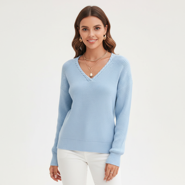 Freya | Women's V-Neck Knit Jumper