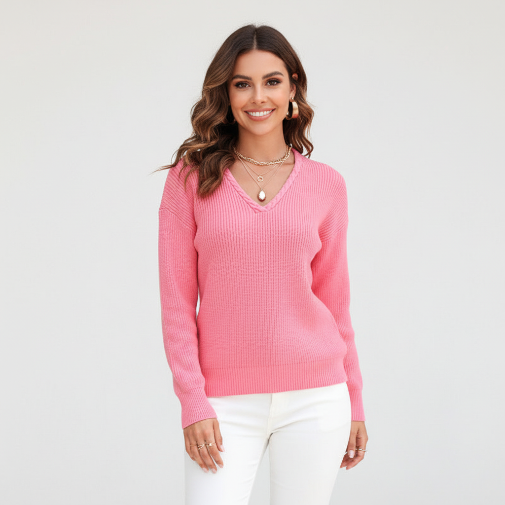 Freya | Women's V-Neck Knit Jumper