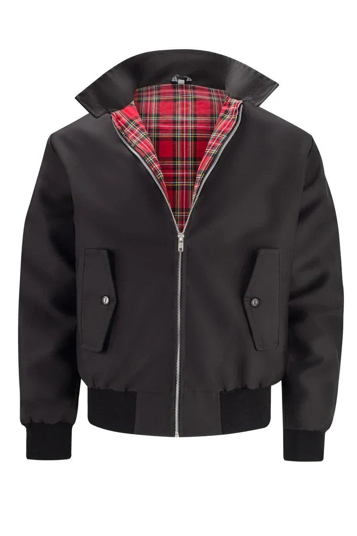 Henry | Men's Tartan Lined Harrington Zip-Up Bomber Jacket