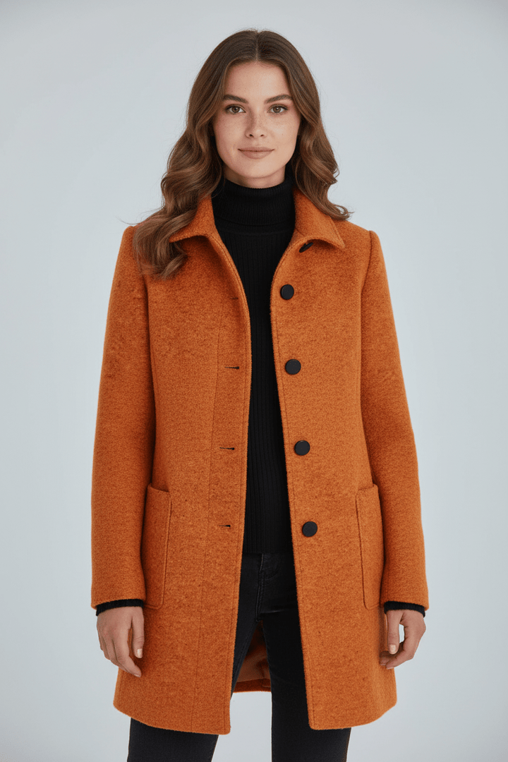 Imogen | Women's Wool-Blend Funnel Neck Coat