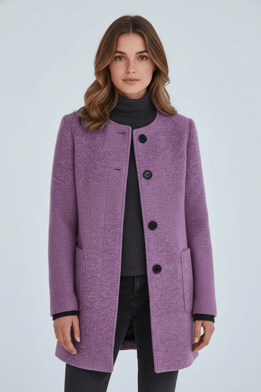 Imogen | Women's Wool-Blend Funnel Neck Coat