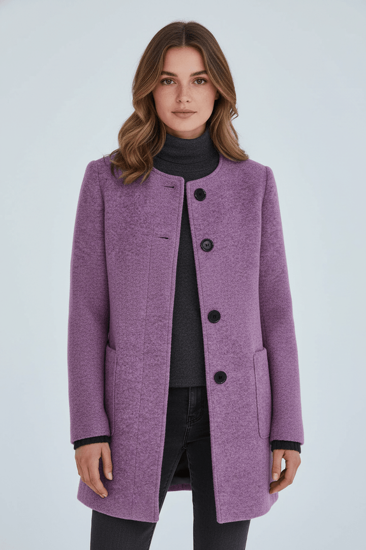 Imogen | Women's Wool-Blend Funnel Neck Coat