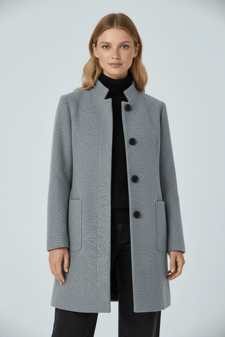 Imogen | Women's Wool-Blend Funnel Neck Coat