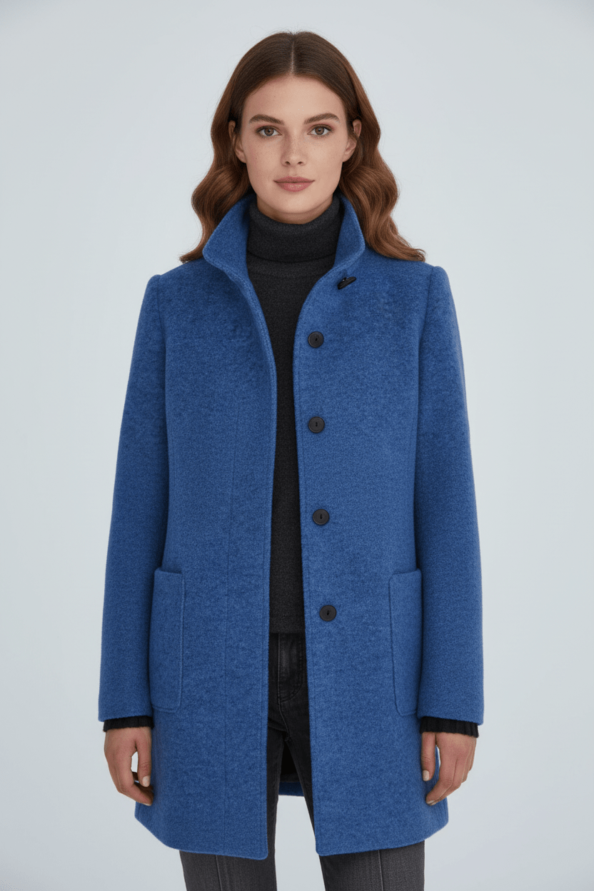 Imogen | Women's Wool-Blend Funnel Neck Coat