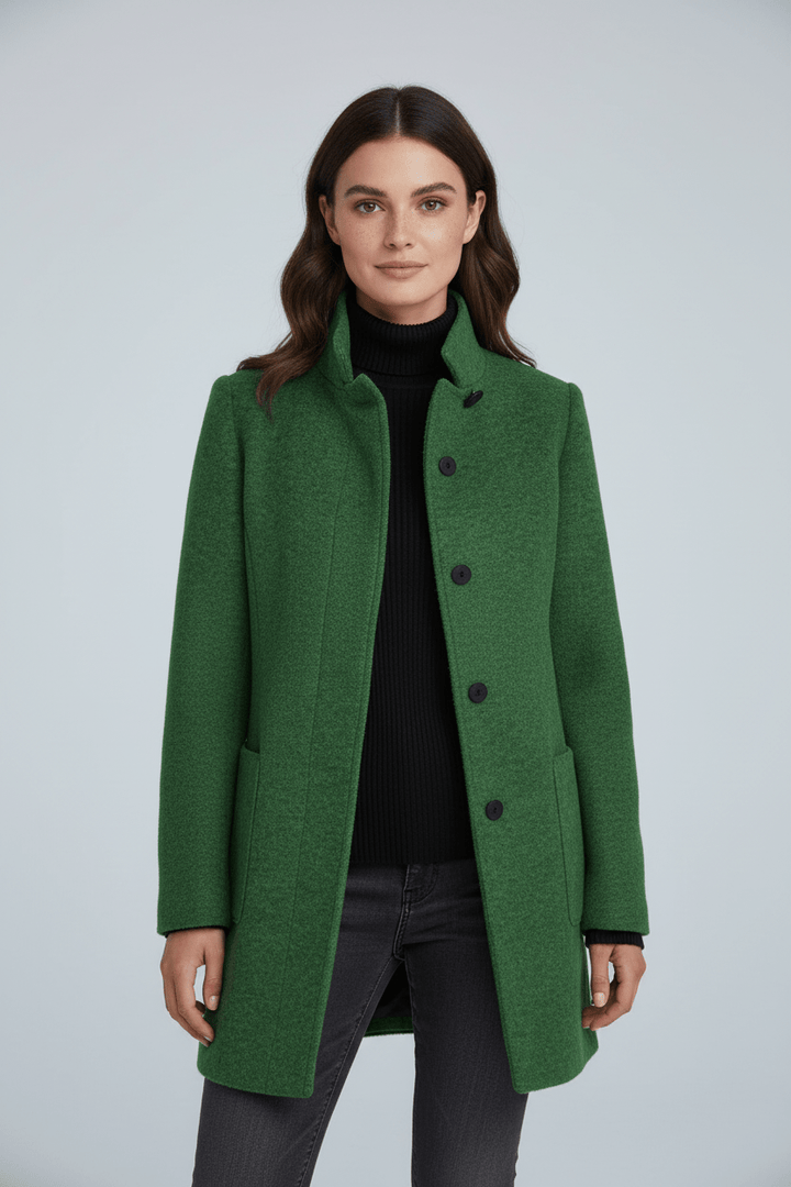 Imogen | Women's Wool-Blend Funnel Neck Coat