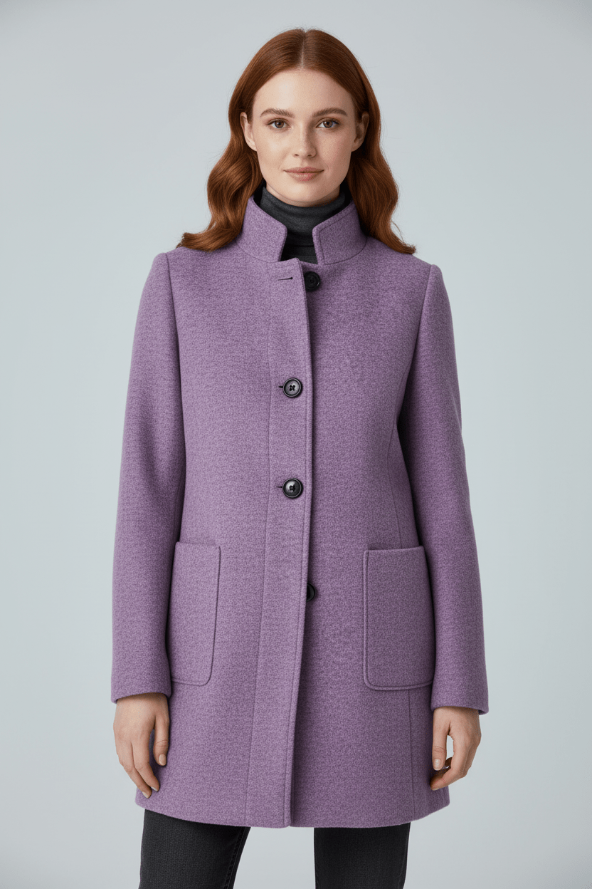 Imogen | Women's Wool-Blend Funnel Neck Coat